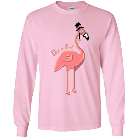 T-Shirts Light Pink / YS LikeASir Flamingo Youth Long Sleeve T-Shirt