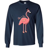 T-Shirts Navy / YS LikeASir Flamingo Youth Long Sleeve T-Shirt