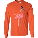 T-Shirts Orange / YS LikeASir Flamingo Youth Long Sleeve T-Shirt