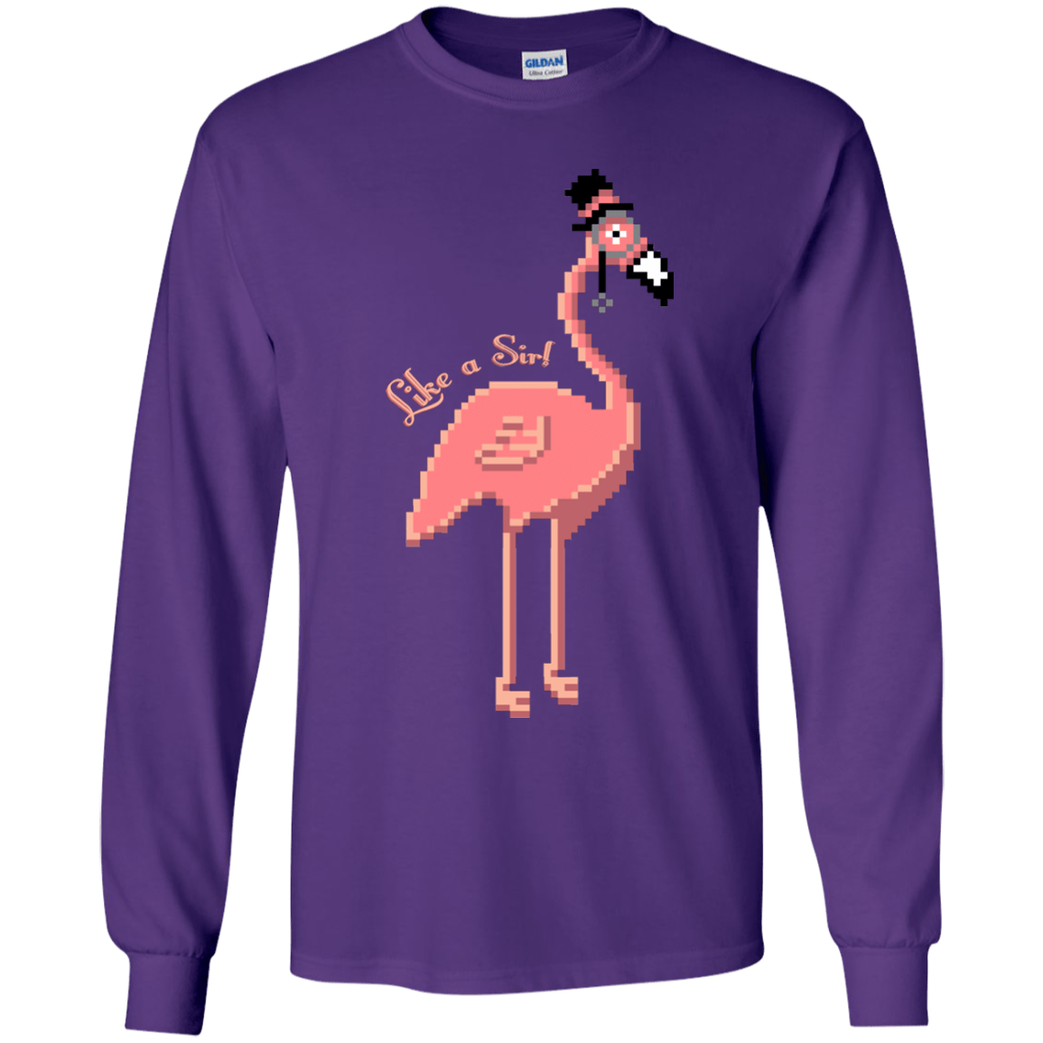 T-Shirts Purple / YS LikeASir Flamingo Youth Long Sleeve T-Shirt
