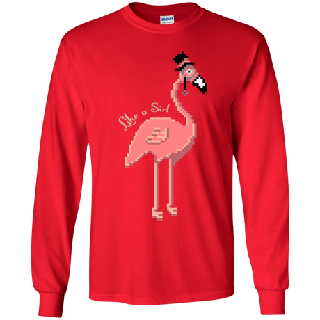 T-Shirts Red / YS LikeASir Flamingo Youth Long Sleeve T-Shirt