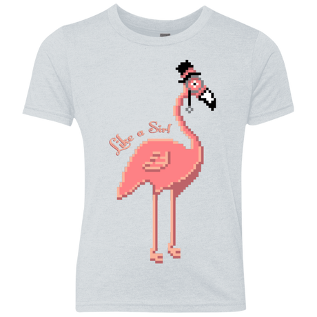 T-Shirts Heather White / YXS LikeASir Flamingo Youth Triblend T-Shirt