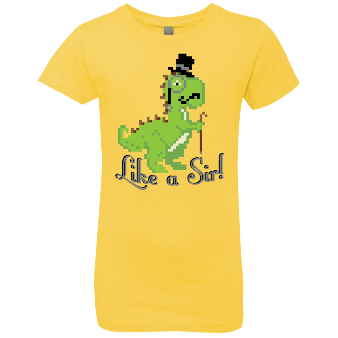 T-Shirts Vibrant Yellow / YXS LikeASir T-Rex Girls Premium T-Shirt