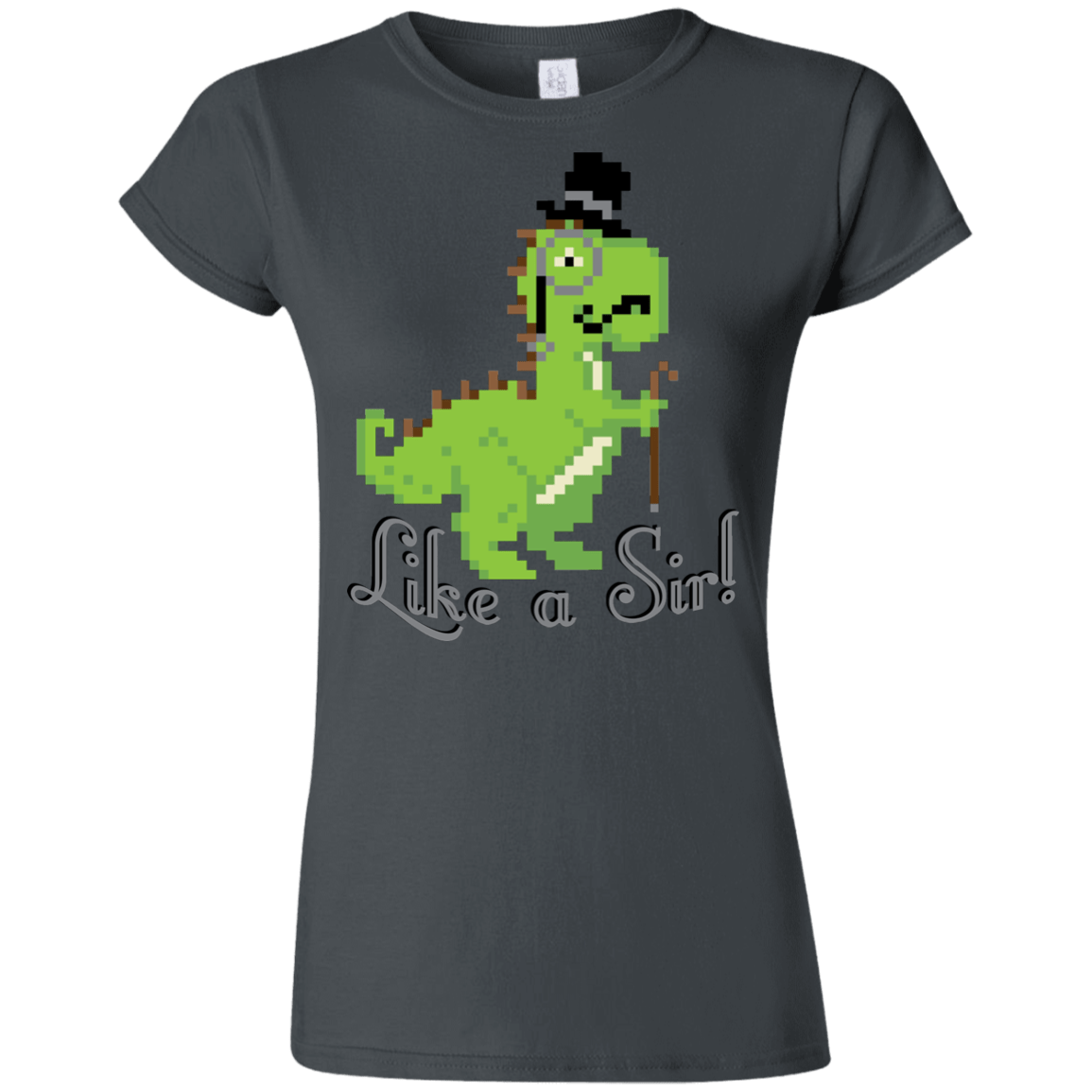 T-Shirts Charcoal / S LikeASir T-Rex Junior Slimmer-Fit T-Shirt