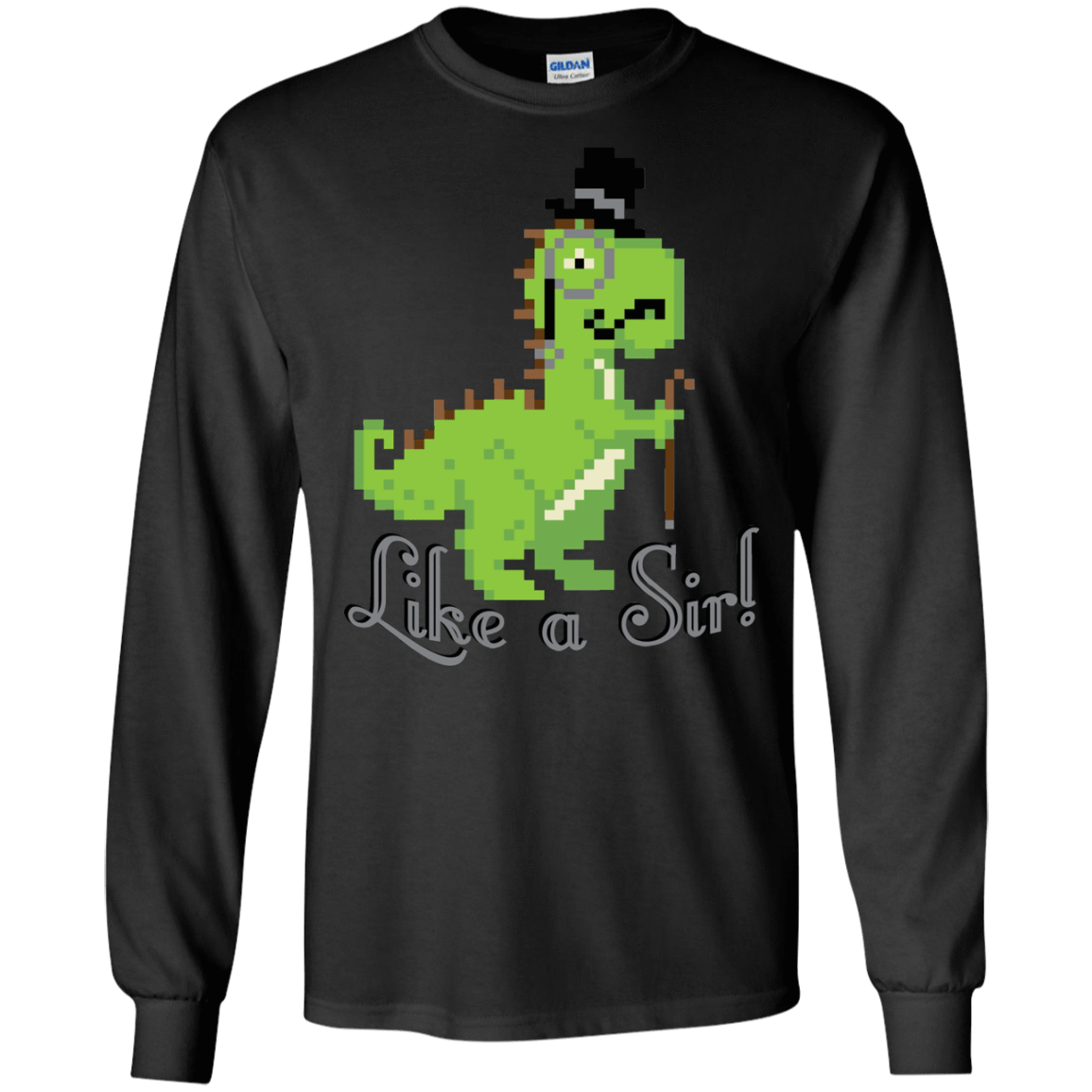 T-Shirts Black / S LikeASir T-Rex Men's Long Sleeve T-Shirt