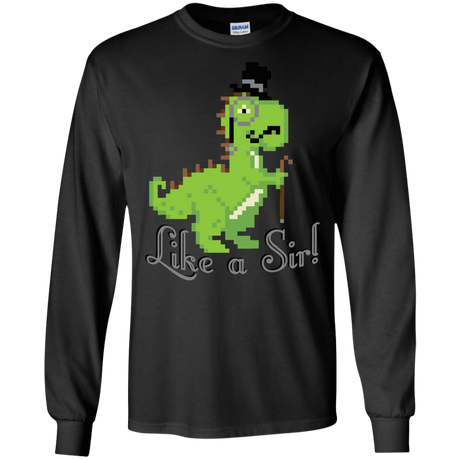 T-Shirts Black / S LikeASir T-Rex Men's Long Sleeve T-Shirt