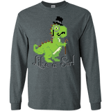 T-Shirts Dark Heather / S LikeASir T-Rex Men's Long Sleeve T-Shirt