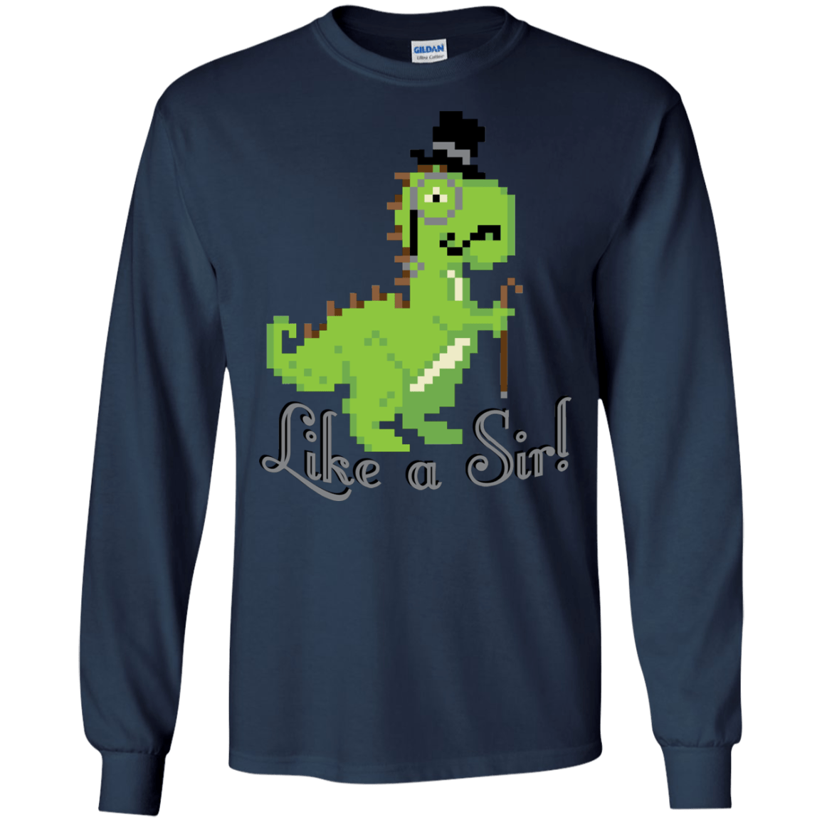 T-Shirts Navy / S LikeASir T-Rex Men's Long Sleeve T-Shirt