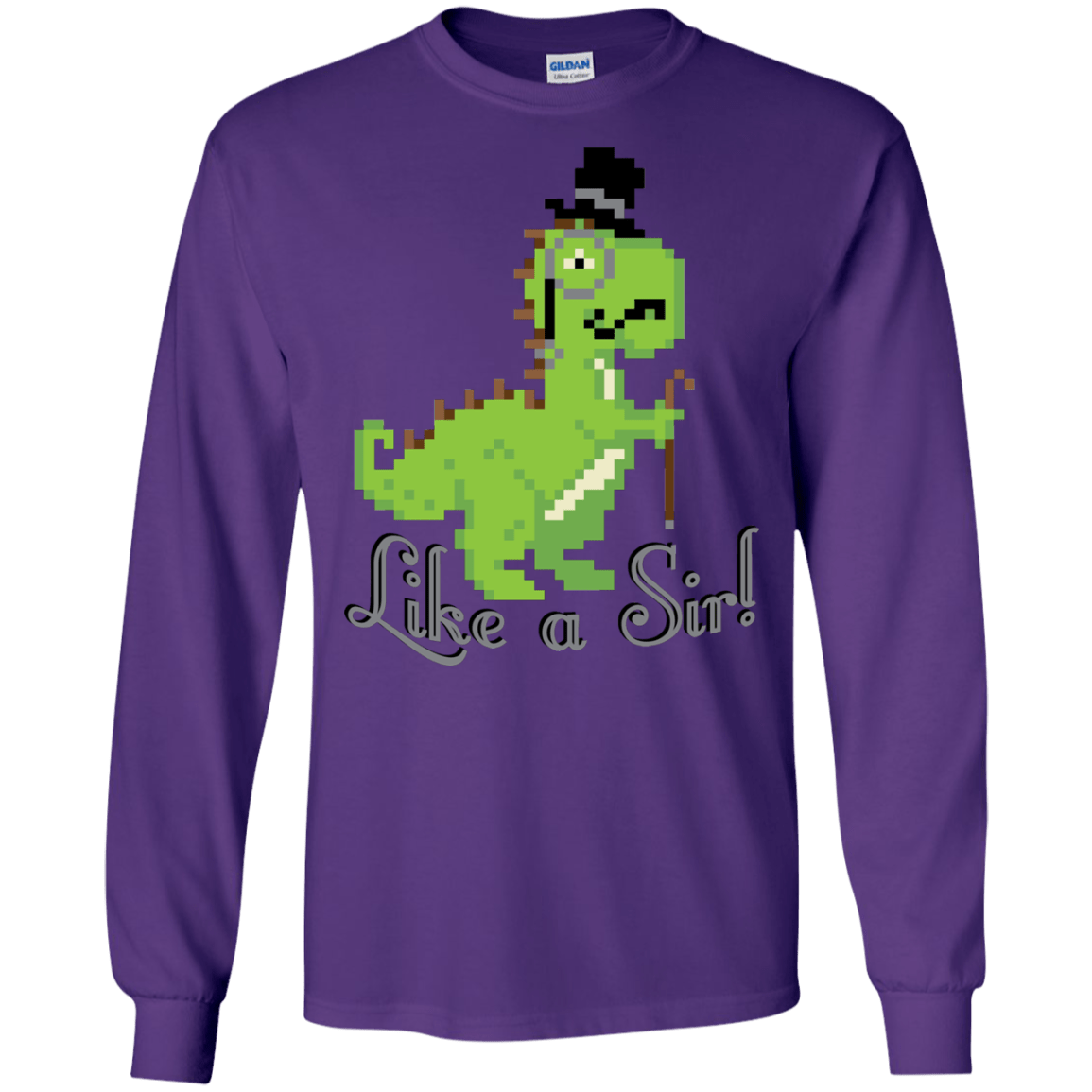 T-Shirts Purple / S LikeASir T-Rex Men's Long Sleeve T-Shirt