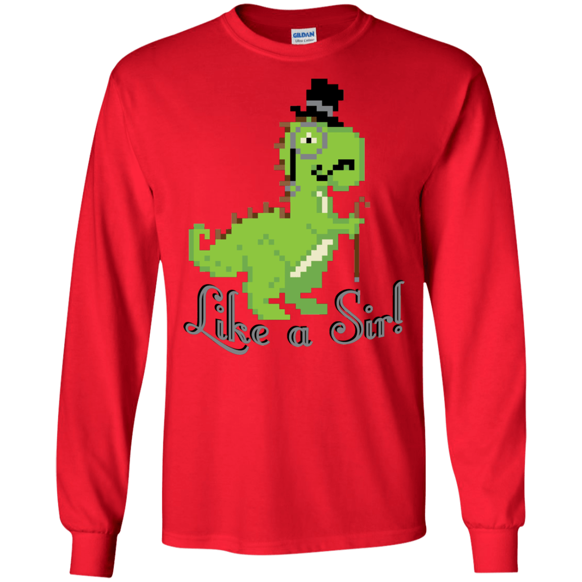 T-Shirts Red / S LikeASir T-Rex Men's Long Sleeve T-Shirt