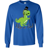 T-Shirts Royal / S LikeASir T-Rex Men's Long Sleeve T-Shirt