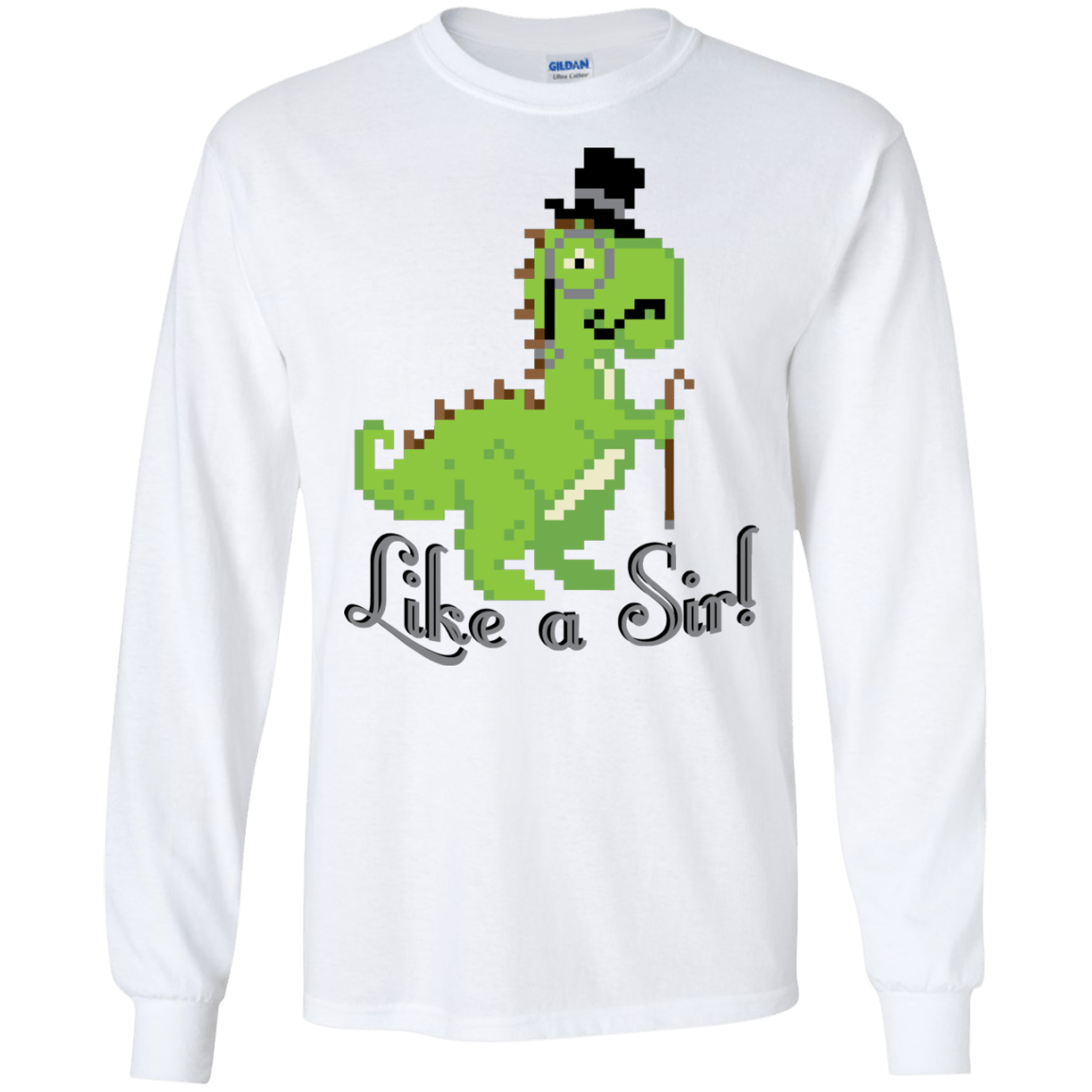 T-Shirts White / S LikeASir T-Rex Men's Long Sleeve T-Shirt