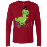 T-Shirts Cardinal / S LikeASir T-Rex Men's Premium Long Sleeve