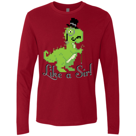 T-Shirts Cardinal / S LikeASir T-Rex Men's Premium Long Sleeve