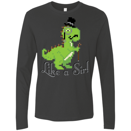 T-Shirts Heavy Metal / S LikeASir T-Rex Men's Premium Long Sleeve
