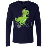 T-Shirts Midnight Navy / S LikeASir T-Rex Men's Premium Long Sleeve