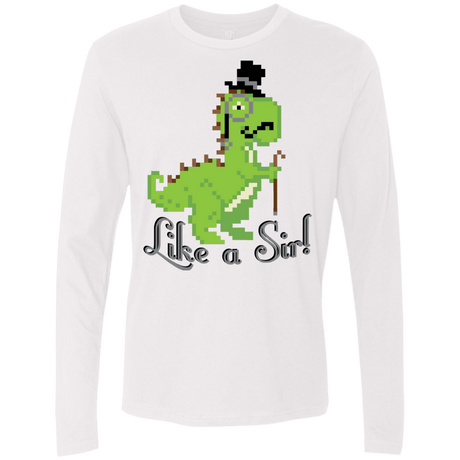 T-Shirts White / S LikeASir T-Rex Men's Premium Long Sleeve