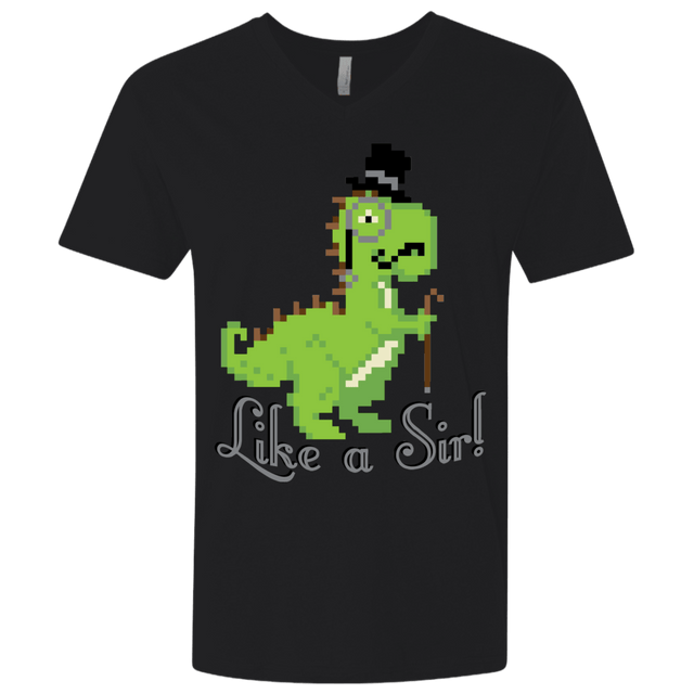 T-Shirts Black / X-Small LikeASir T-Rex Men's Premium V-Neck