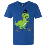 T-Shirts Royal / X-Small LikeASir T-Rex Men's Premium V-Neck