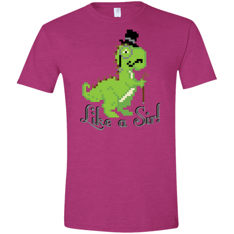 T-Shirts Antique Heliconia / S LikeASir T-Rex Men's Semi-Fitted Softstyle