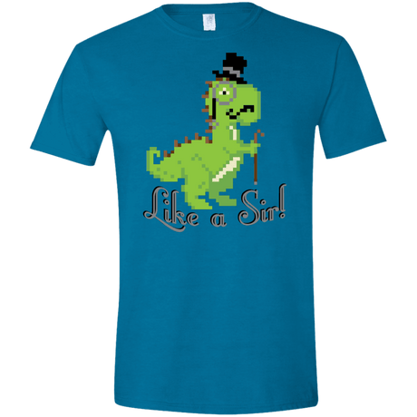 T-Shirts Antique Sapphire / S LikeASir T-Rex Men's Semi-Fitted Softstyle