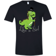 T-Shirts Black / X-Small LikeASir T-Rex Men's Semi-Fitted Softstyle