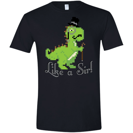 T-Shirts Black / X-Small LikeASir T-Rex Men's Semi-Fitted Softstyle