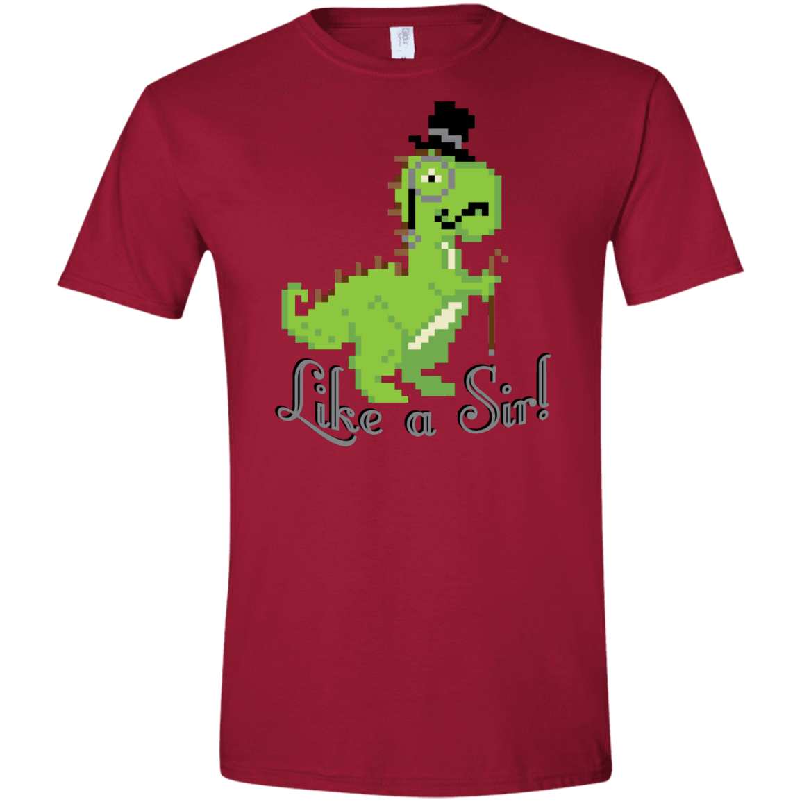 T-Shirts Cardinal Red / S LikeASir T-Rex Men's Semi-Fitted Softstyle