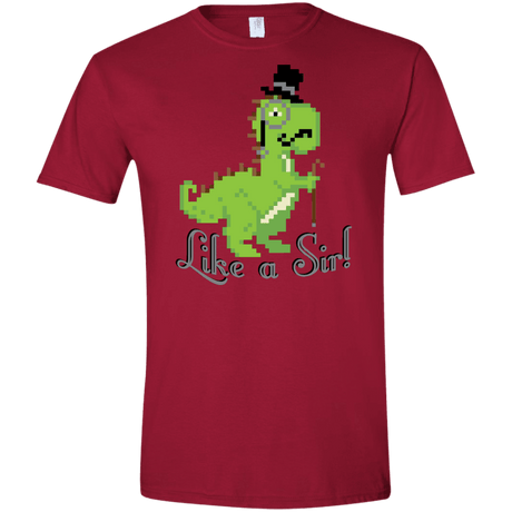 T-Shirts Cardinal Red / S LikeASir T-Rex Men's Semi-Fitted Softstyle