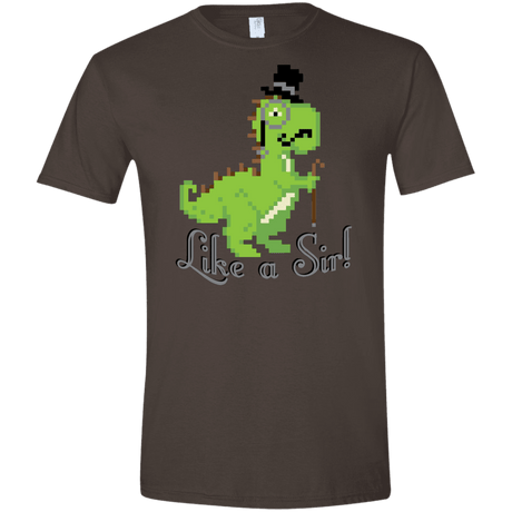 T-Shirts Dark Chocolate / S LikeASir T-Rex Men's Semi-Fitted Softstyle