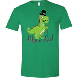 T-Shirts Heather Irish Green / S LikeASir T-Rex Men's Semi-Fitted Softstyle