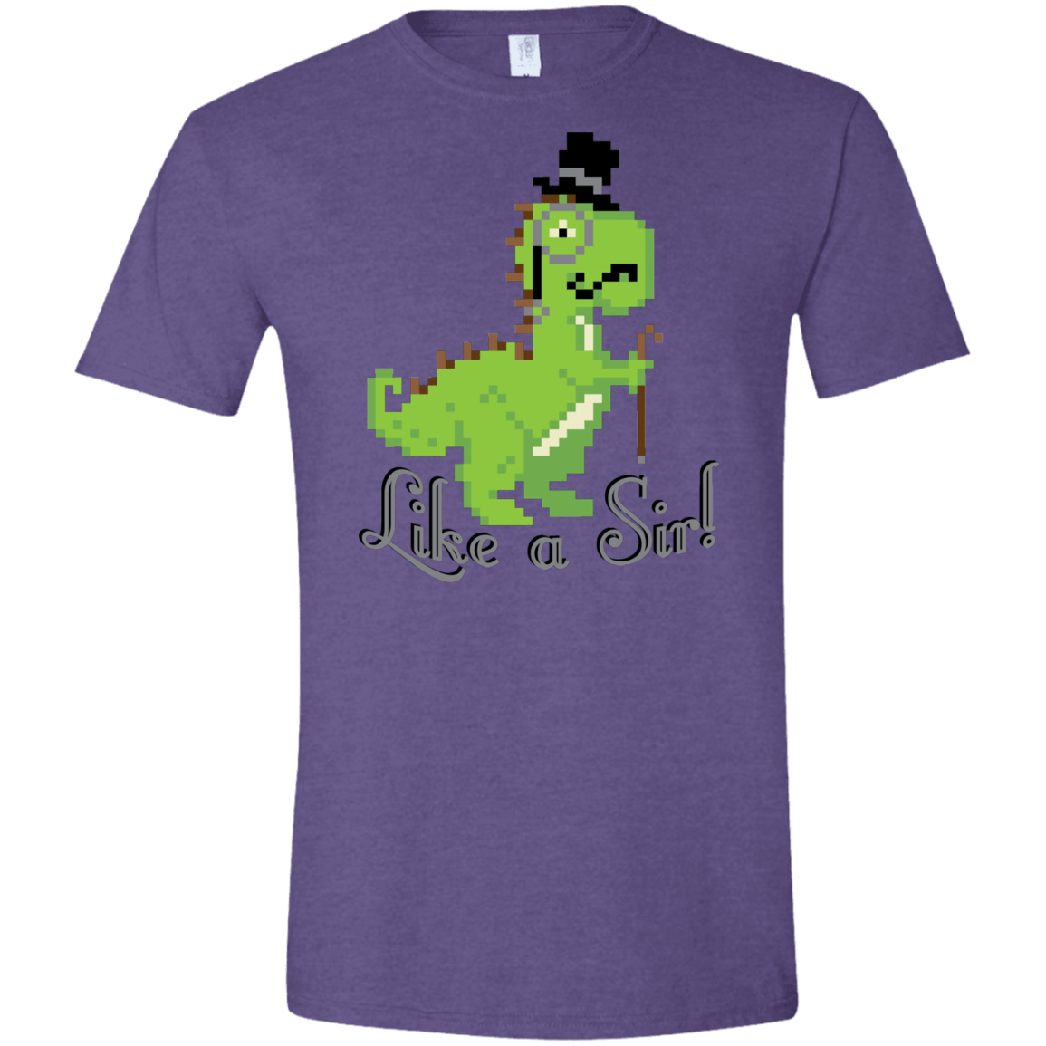 T-Shirts Heather Purple / S LikeASir T-Rex Men's Semi-Fitted Softstyle