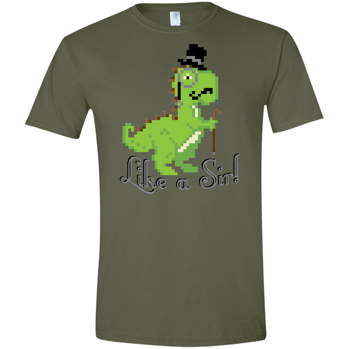 T-Shirts Military Green / S LikeASir T-Rex Men's Semi-Fitted Softstyle