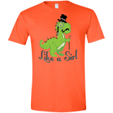 T-Shirts Orange / S LikeASir T-Rex Men's Semi-Fitted Softstyle