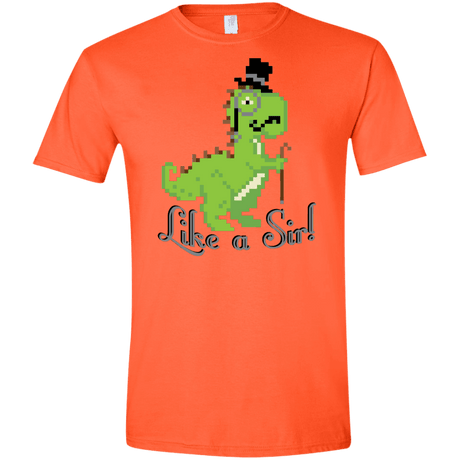 T-Shirts Orange / S LikeASir T-Rex Men's Semi-Fitted Softstyle