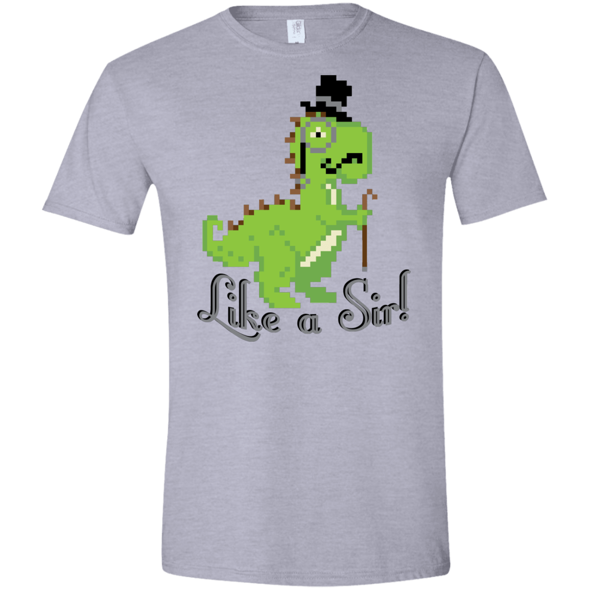 T-Shirts Sport Grey / X-Small LikeASir T-Rex Men's Semi-Fitted Softstyle