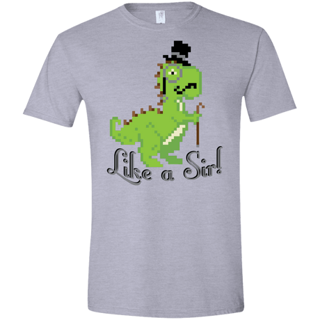T-Shirts Sport Grey / X-Small LikeASir T-Rex Men's Semi-Fitted Softstyle