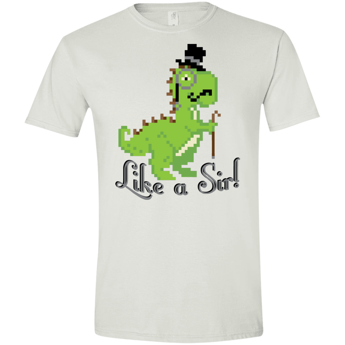 T-Shirts White / X-Small LikeASir T-Rex Men's Semi-Fitted Softstyle