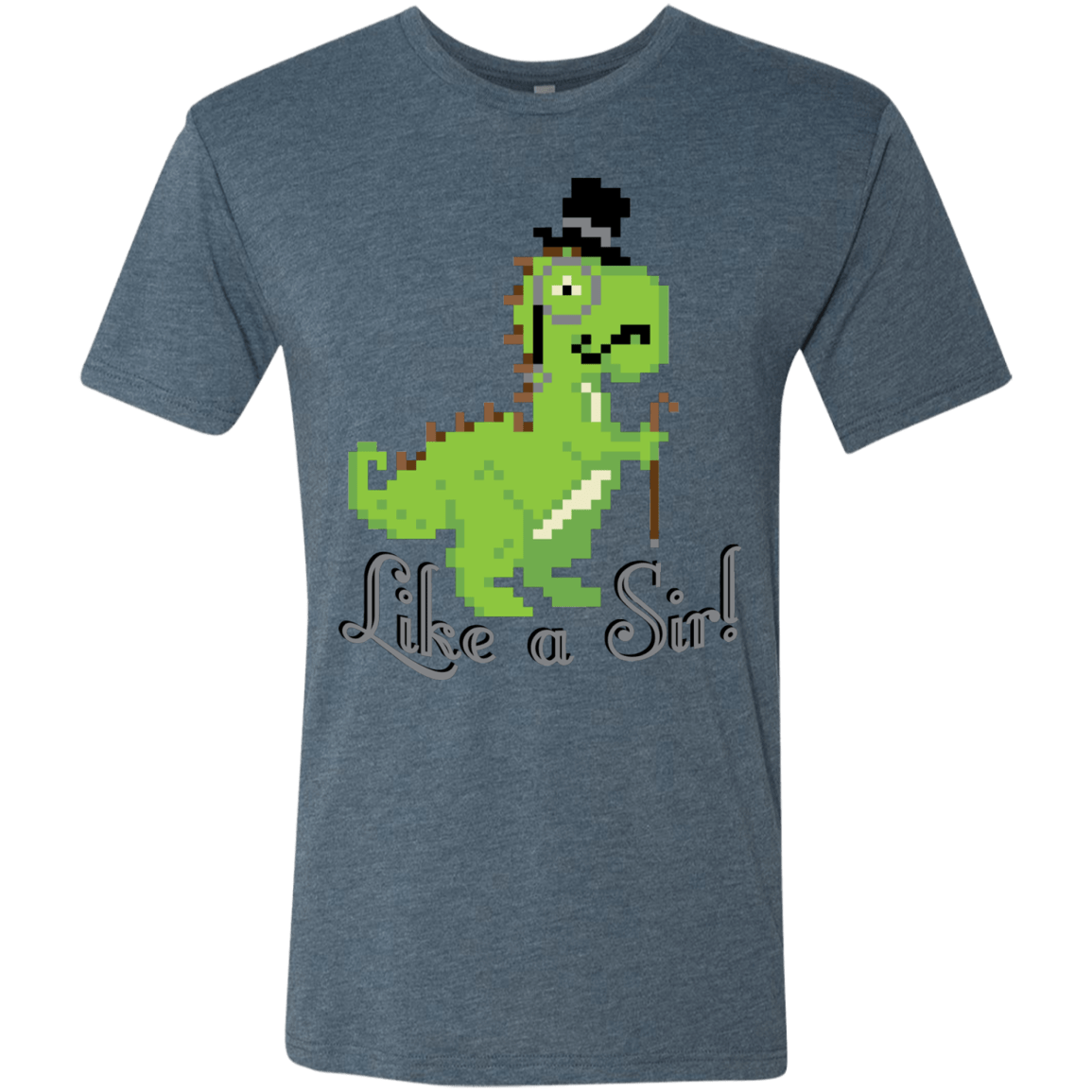 T-Shirts Indigo / S LikeASir T-Rex Men's Triblend T-Shirt