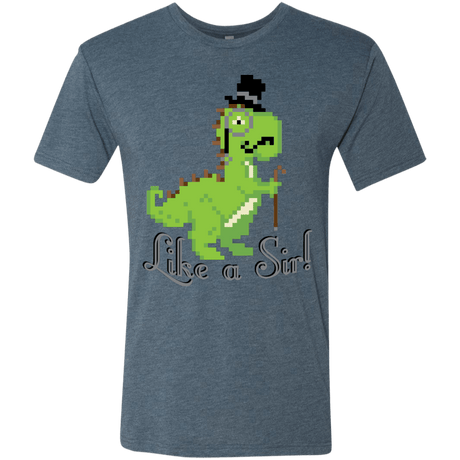 T-Shirts Indigo / S LikeASir T-Rex Men's Triblend T-Shirt
