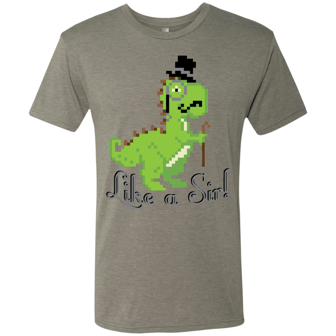 T-Shirts Venetian Grey / S LikeASir T-Rex Men's Triblend T-Shirt