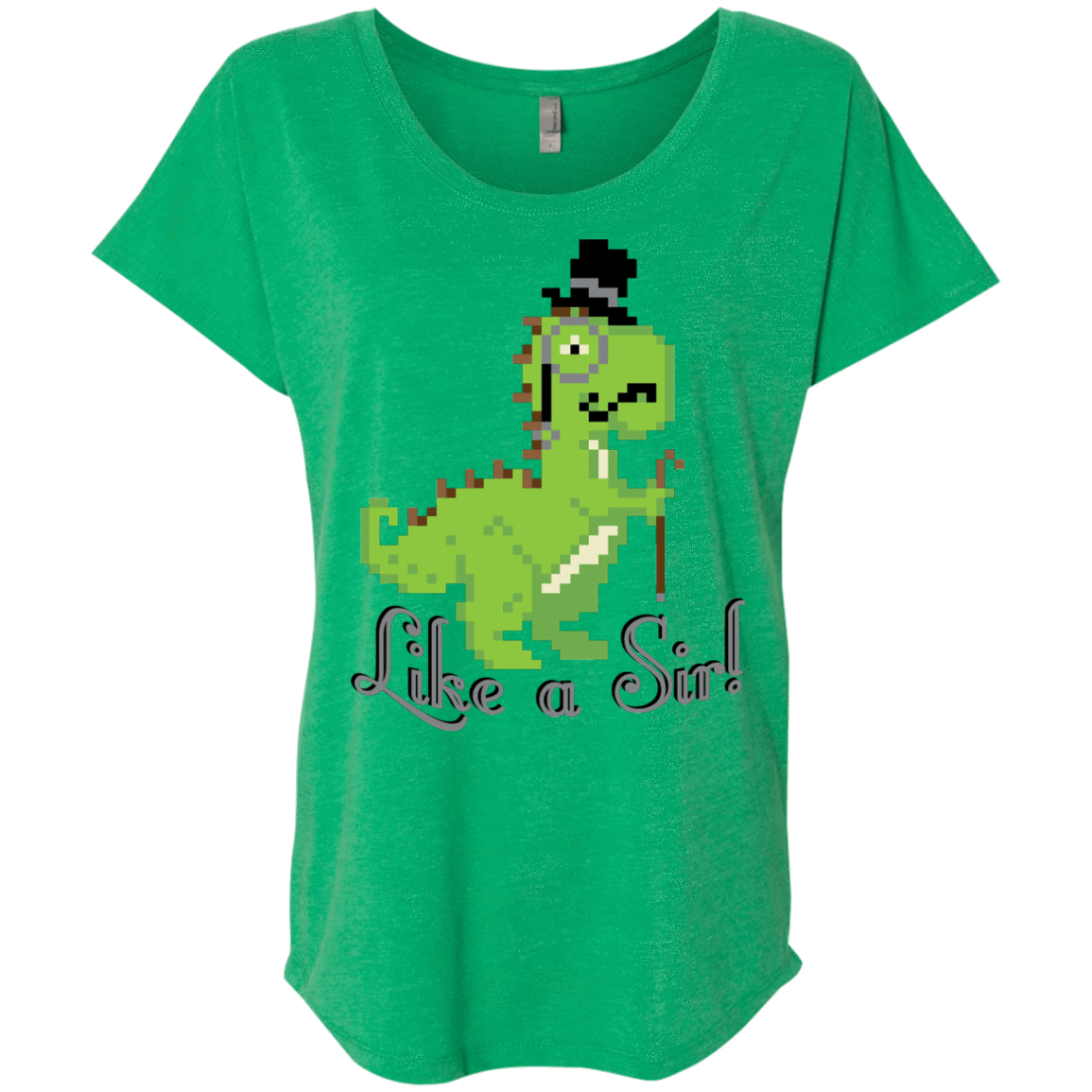 T-Shirts Envy / X-Small LikeASir T-Rex Triblend Dolman Sleeve