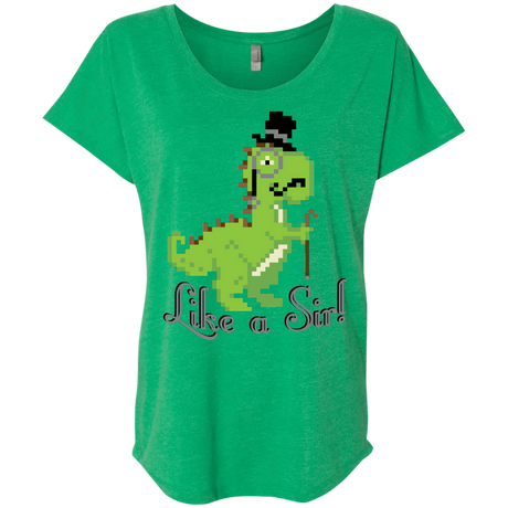 T-Shirts Envy / X-Small LikeASir T-Rex Triblend Dolman Sleeve