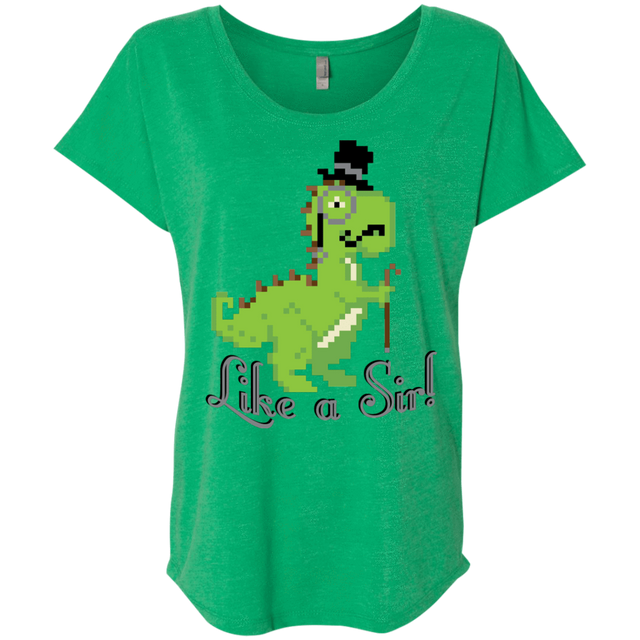 T-Shirts Envy / X-Small LikeASir T-Rex Triblend Dolman Sleeve