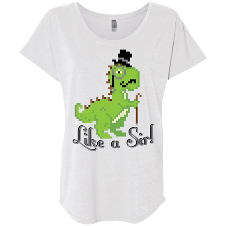 T-Shirts Heather White / X-Small LikeASir T-Rex Triblend Dolman Sleeve