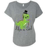 T-Shirts Premium Heather / X-Small LikeASir T-Rex Triblend Dolman Sleeve