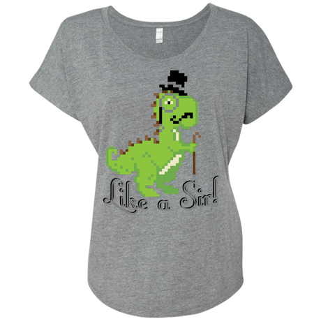 T-Shirts Premium Heather / X-Small LikeASir T-Rex Triblend Dolman Sleeve