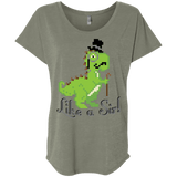 T-Shirts Venetian Grey / X-Small LikeASir T-Rex Triblend Dolman Sleeve