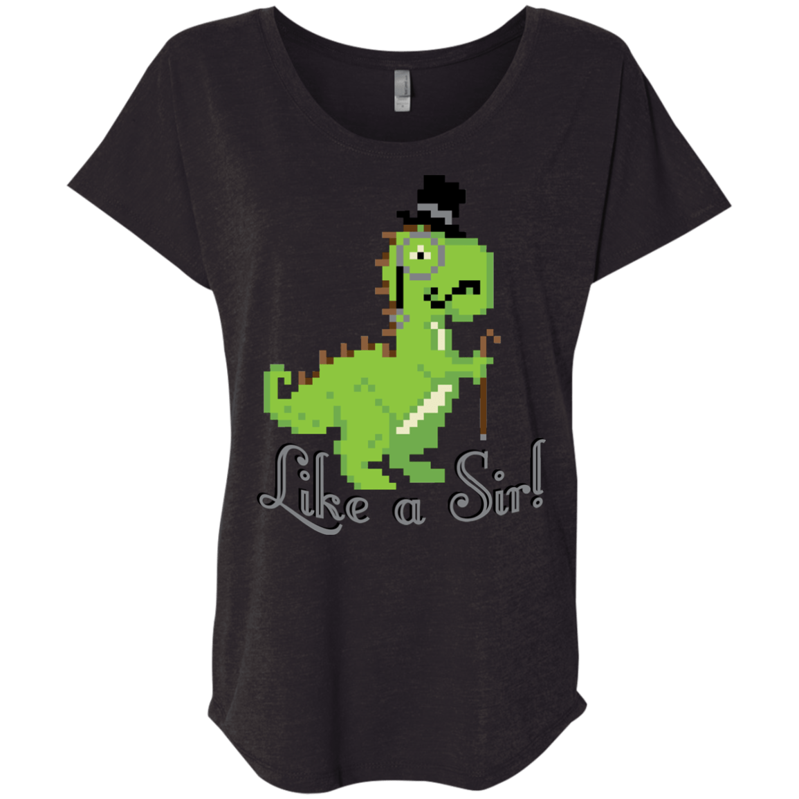 T-Shirts Vintage Black / X-Small LikeASir T-Rex Triblend Dolman Sleeve