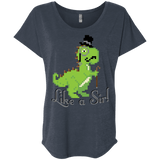 T-Shirts Vintage Navy / X-Small LikeASir T-Rex Triblend Dolman Sleeve